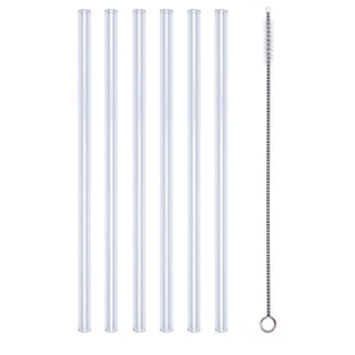 Glastrinkhalm Set 7 tlg. - Länge 20 cm