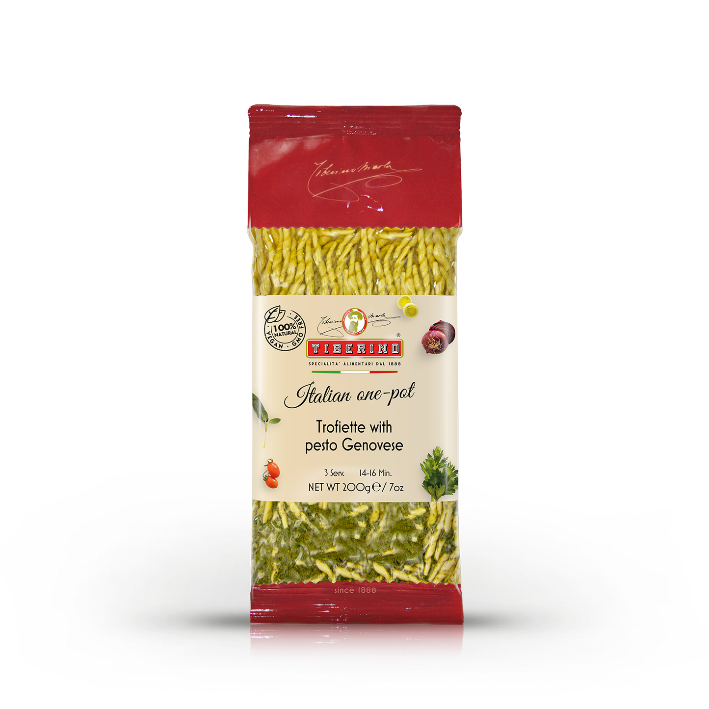 Trofiette mit Pesto Genovese, küchenfertige italienische Pasta One Pot