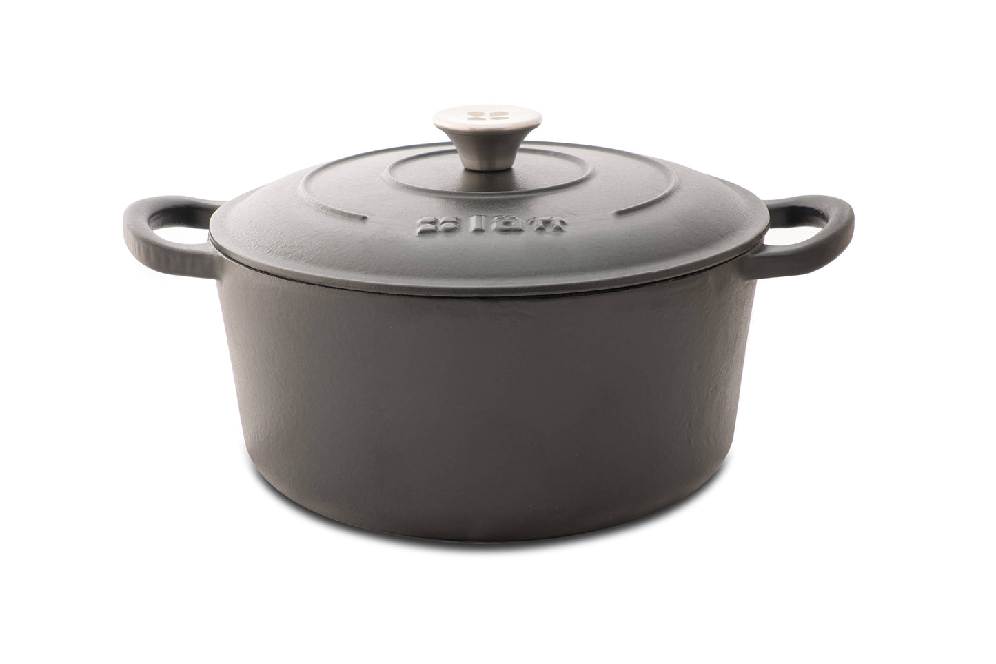 Bräter Gusseisen rund 26 cm 4,8 l. schwarz