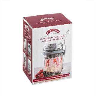 Frühstücksglas mit Löffel, 350 ml