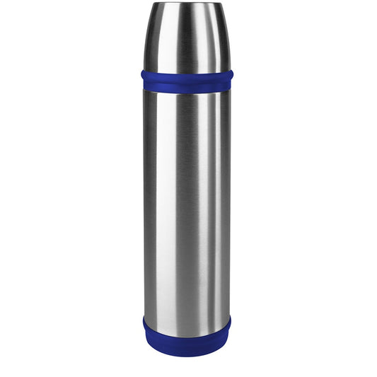 Isolierflasche Captain Edelstahl Blau 1 L.