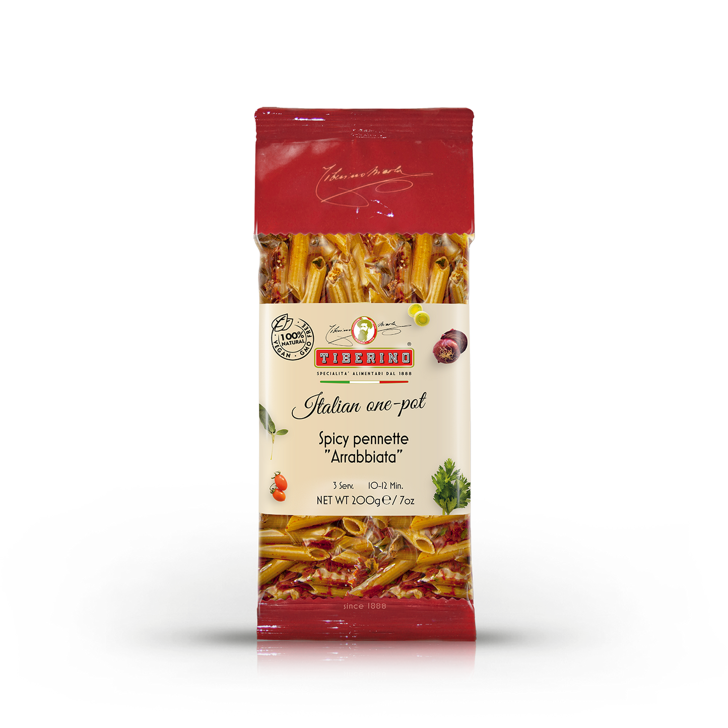 Spicy Pennette „Arrabbiata“, kochenfertige italienische Pasta One Pot