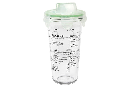 Dressingshaker aus Glas 450 ml, mit Rezepten