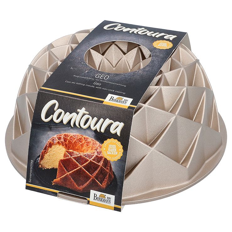 Aluguss- Gugelhupfform Contoura Geo 24cm mit Antihaftbeschichtung