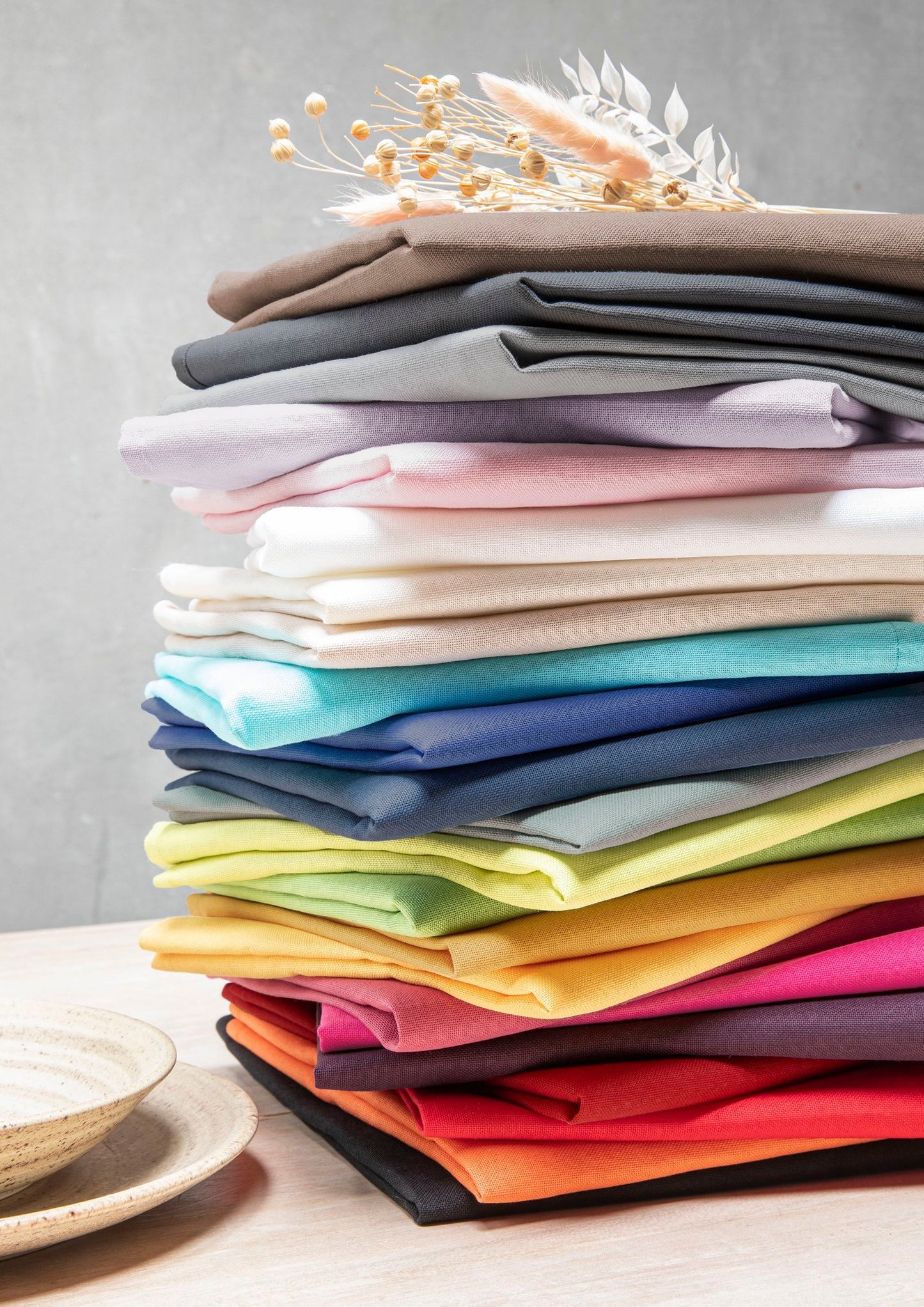 Serviette Baumwolle Cambrai 45cm x 45cm weiß