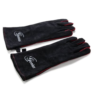 Grill-Handschuhe Leder schwarz 2 St.
