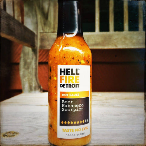 Bier Habanero Barbecue Hot Sauce von Hell-Fire-Dertroit ~ 118ml