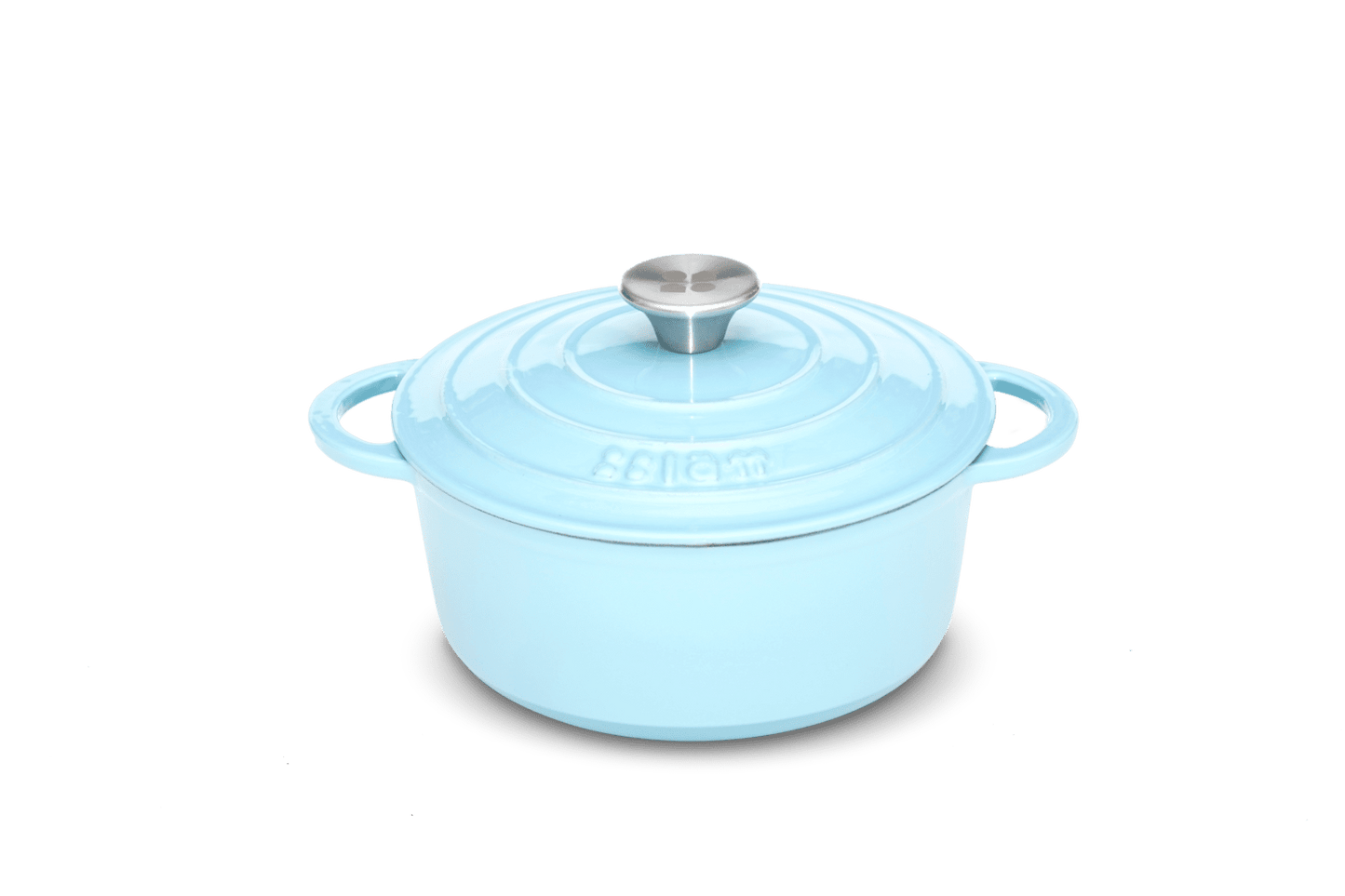 Bräter Gusseisen rund 22 cm 3,35 l. azur