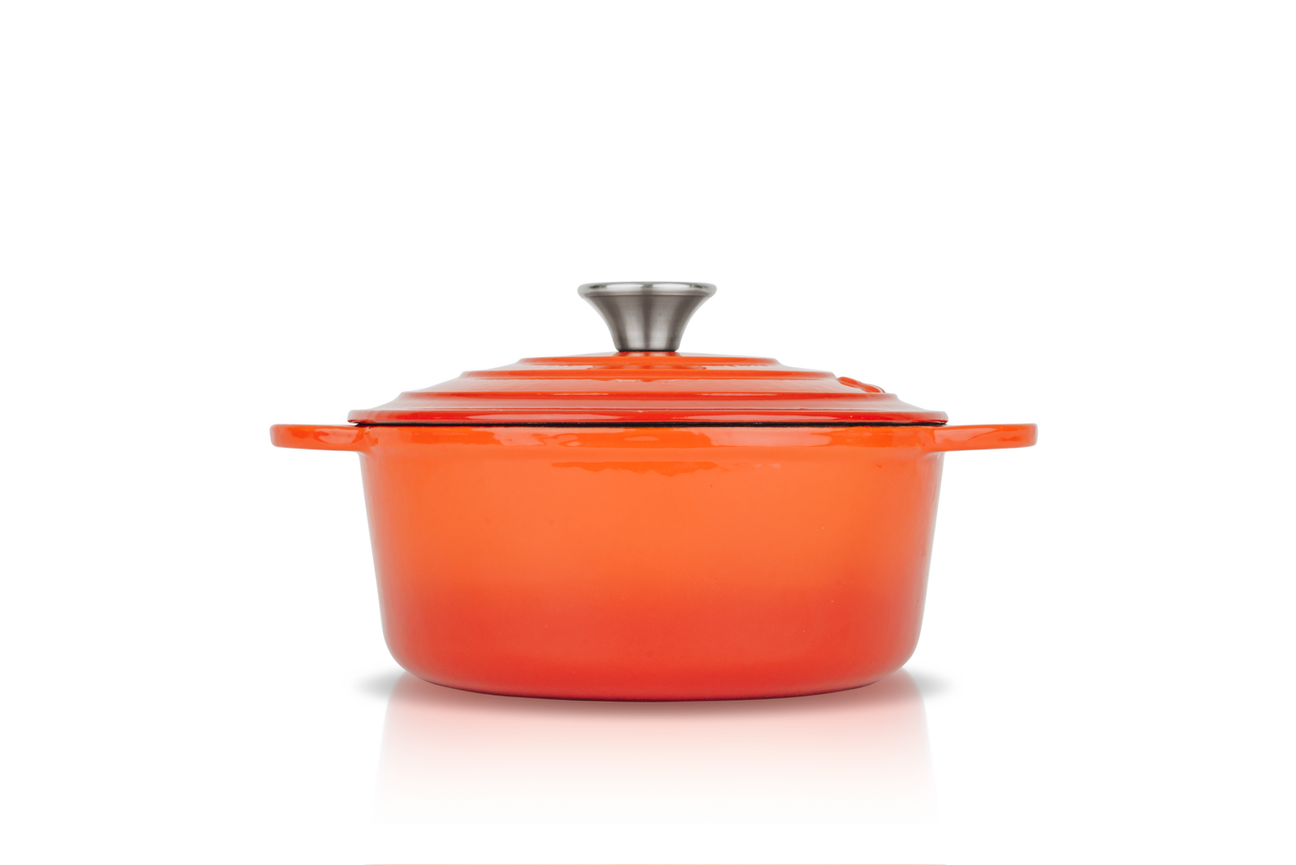 Bräter Gusseisen rund 22 cm 3,35 l. ofenrot