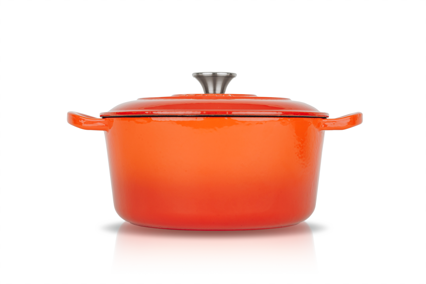 Bräter Gusseisen rund 23 cm 4,0l. ofenrot
