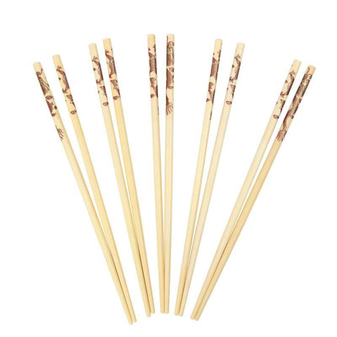 Essstäbchen Chopsticks Bambus mit Drachen Aufdruck Inhalt 10 Paar