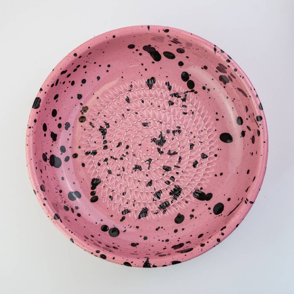 Keramikreibe "COSMIC Pink" 12cm für Knoblauch, Ingwer & Gewürze