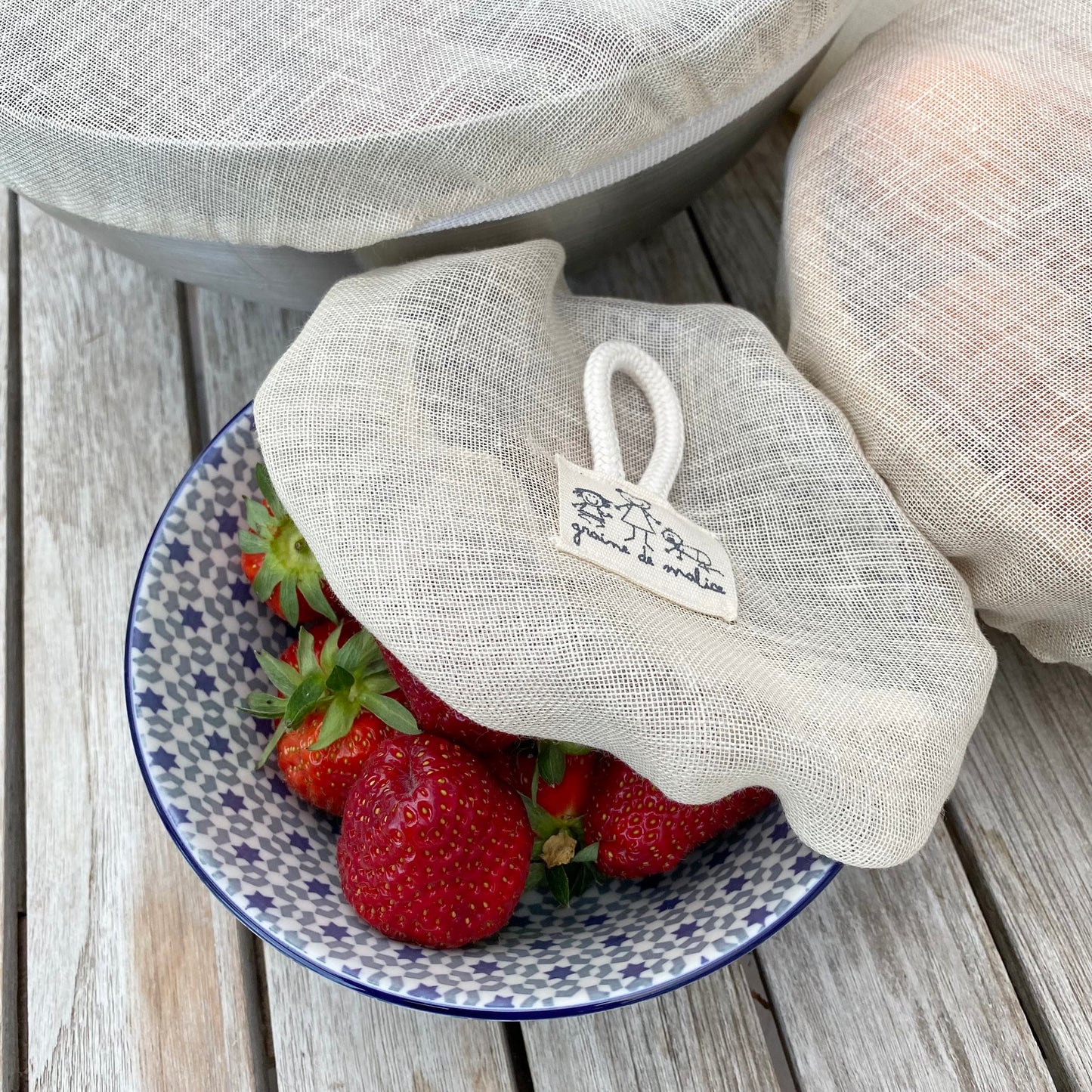 Abdeckung aus Leinen luftdurchlässig Ø21cm