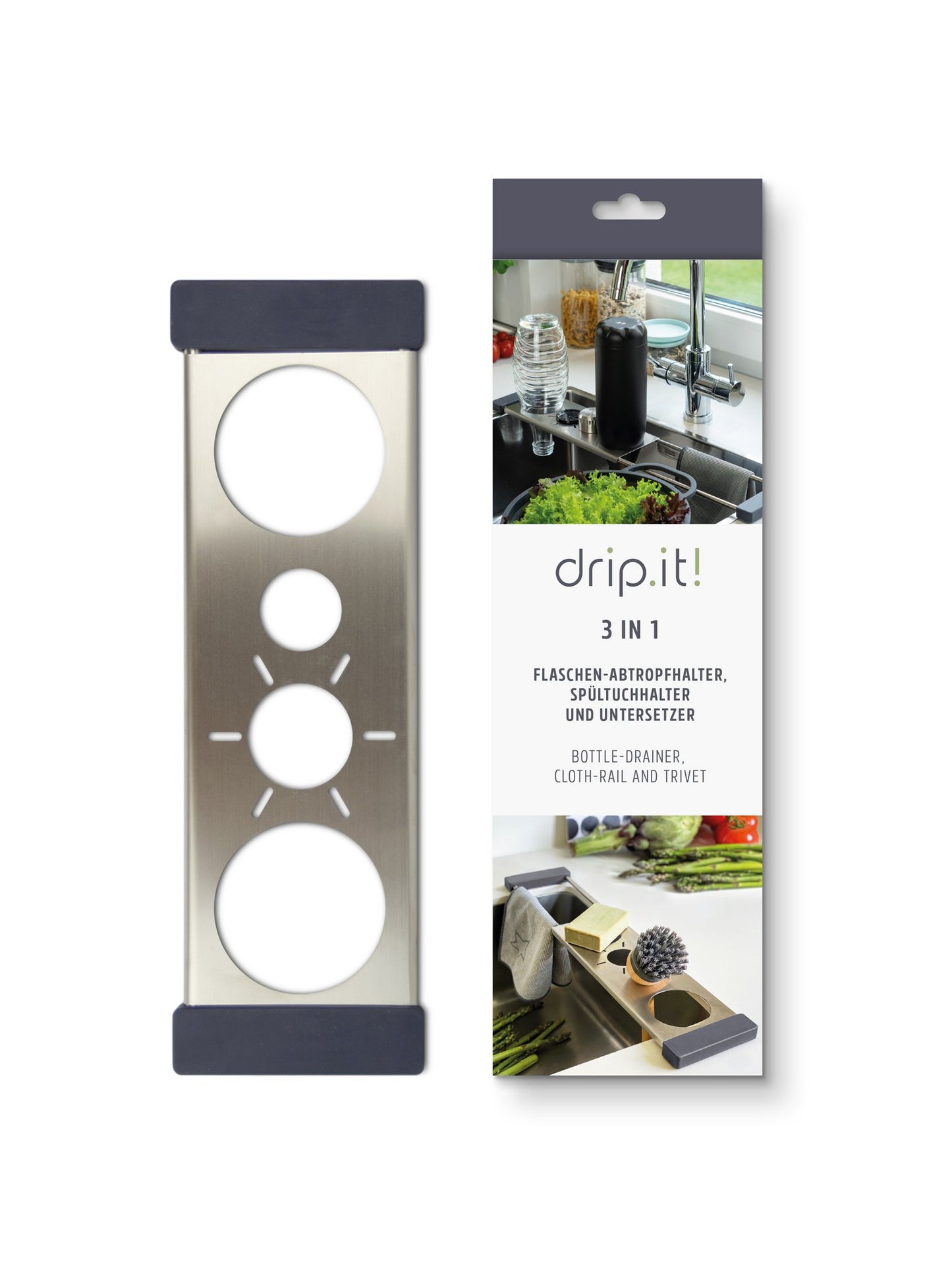 Abtropfhilfe "drip.it" Grau