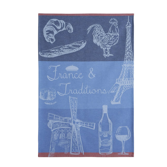 Geschirrtuch Jacquard Baumwolle 50x75 cm FRANCE ET TRADITION BLEU