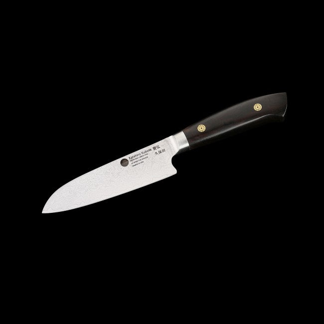 Santokumesser 13cm KATAHIRO KUBOTA Damast Griff Ebenholz