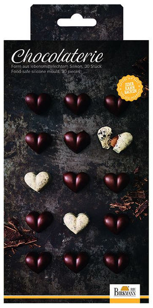 Pralinen- und Schokoladenförmchen "Herz" 2-tlg