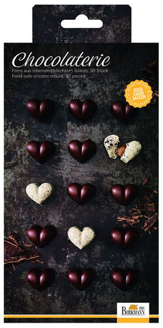 Pralinen- und Schokoladenförmchen "Herz" 2-tlg