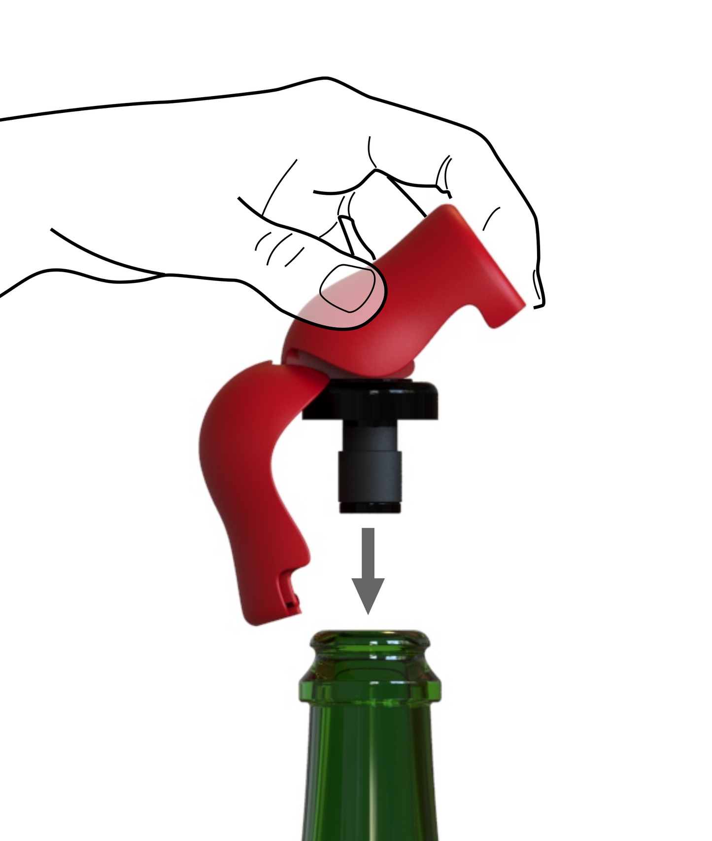 Champagnerverschluss Widget verschiedene Farben