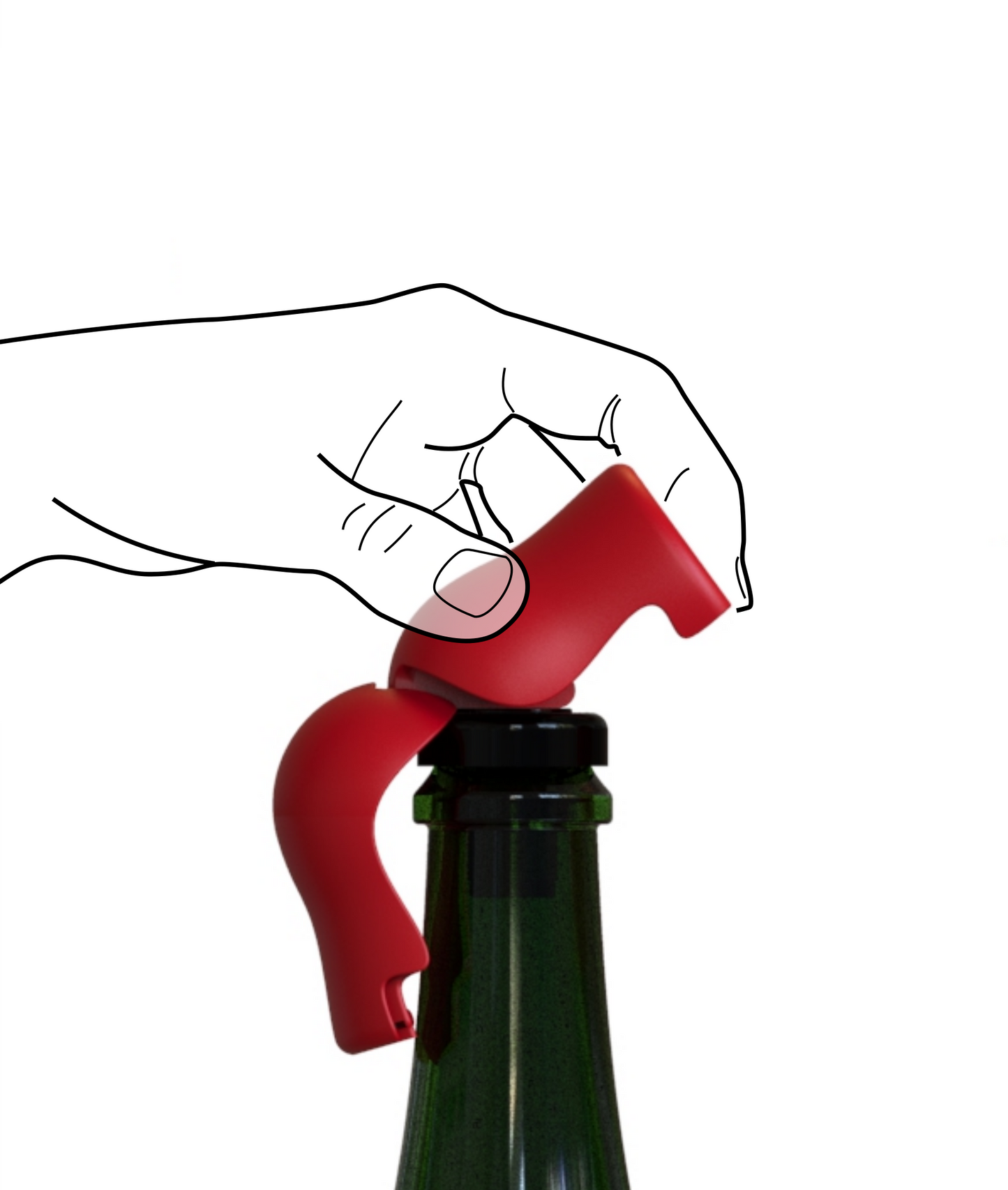 Champagnerverschluss Widget verschiedene Farben