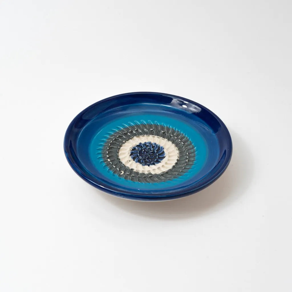 Keramikreibe "Nazar" 12cm für Knoblauch, Ingwer & Gewürze