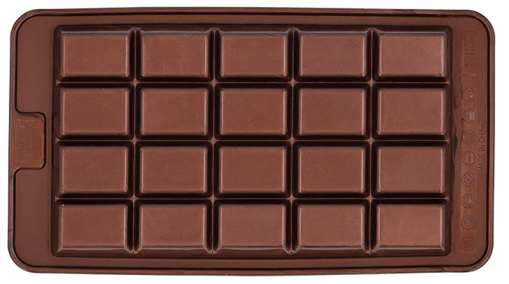 Pralinen- und Schokoladenförmchen "Tafel" 2-tlg