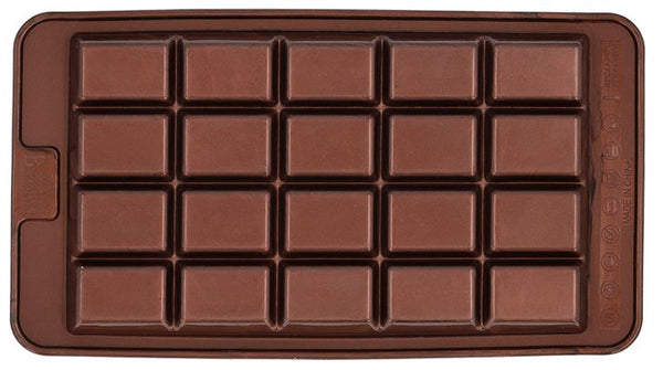 Pralinen- und Schokoladenförmchen "Tafel" 2-tlg