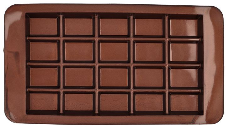 Pralinen- und Schokoladenförmchen "Tafel" 2-tlg